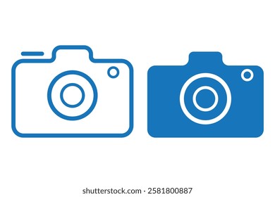 Camera icon set. flat illustration of vector icon on white background