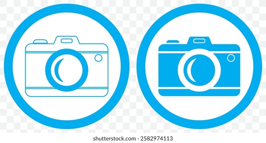 Camera icon set. flat illustration of vector icon on transparent background. Eps 10.