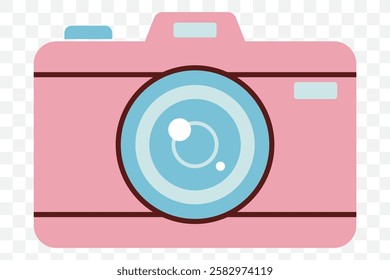 Camera icon set. flat illustration of vector icon on transparent background. Eps 10.