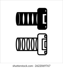 Conjunto de ícones da câmera. ilustração plana do ícone do vetor no fundo branco