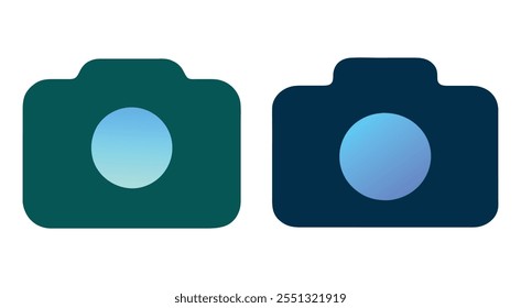 Camera icon set. Camera gradient color icon set. Digital, modern and minimalist symbol colorful vector graphic icon flat style