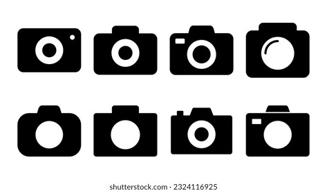 Camera icon set illustration. photo camera sign and symbol. photography icon.