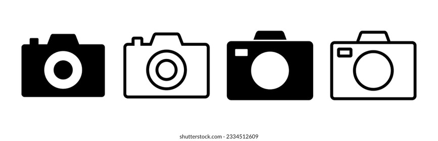 Camera icon set illustration. photo camera sign and symbol. photography icon.