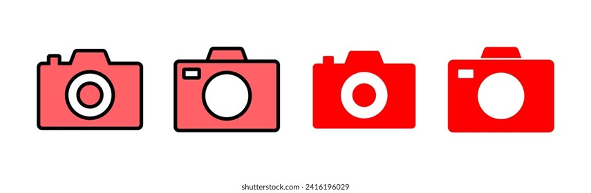 Camera icon set illustration. photo camera sign and symbol. photography icon.