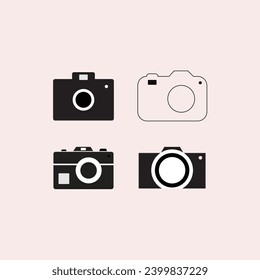 conjunto de iconos de la cámara. logotipo de la cámara. logotipo fotográfico