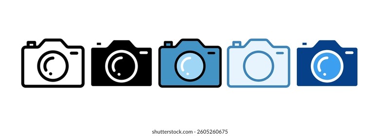Camera Icon Set Multiple Style Collection