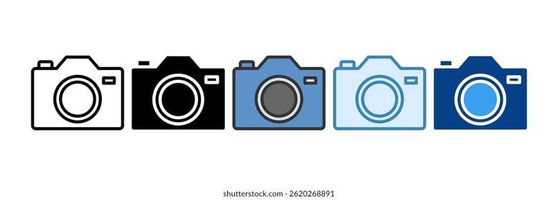 Camera Icon Set Multiple Style Collection
