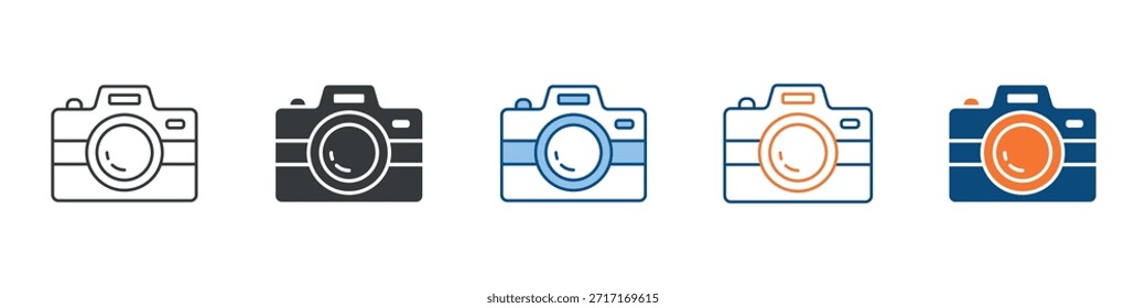 Conjunto de Ícones de Câmera Coleção de Vários Estilos
