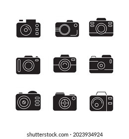 camera icon set. camera pack symbol vector elements for infographic web