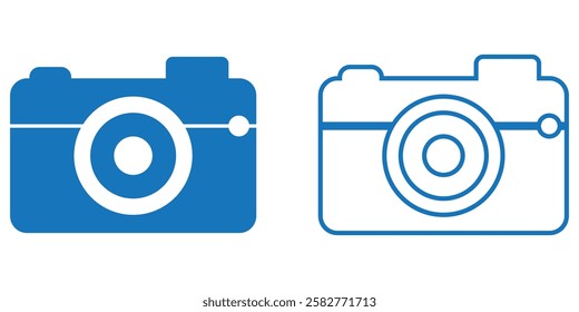 Camera icon set. Photo camera in flat style. Camera symbol.  camera photography icon. 1176