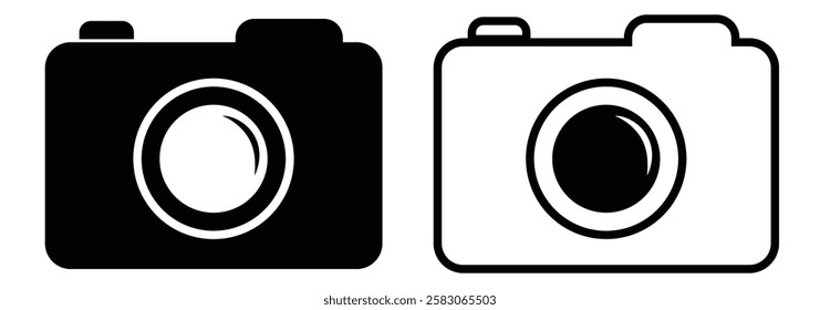 Camera icon set. Photo camera icon in flat design. photography icons. vector flat design eps 888.