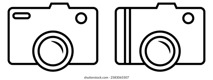 Camera icon set. Photo camera icon in flat design. photography icons. vector flat design eps 888.