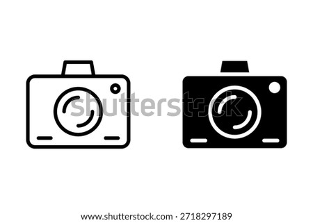 Camera icon set. Photo camera in flat style. photo camera sign and symbol. Set of camera icon Vector illustration.	