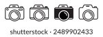 Camera icon set. photo camera icon. camera photography icon.