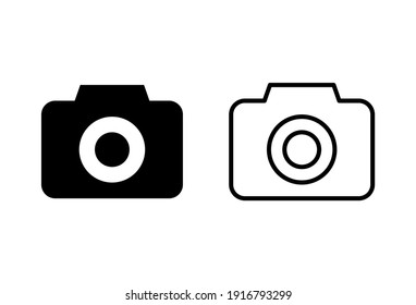 Camera icon set. photo camera icon. camera photography icon.