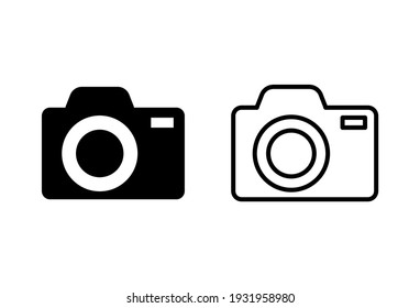 Camera icon set. photo camera icon. camera photography icon.