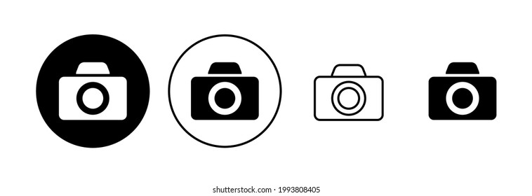 Camera icon set. photo camera icon. camera photography icon.