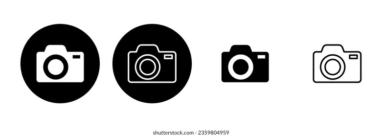 Camera icon set. photo camera icon. camera photography icon.