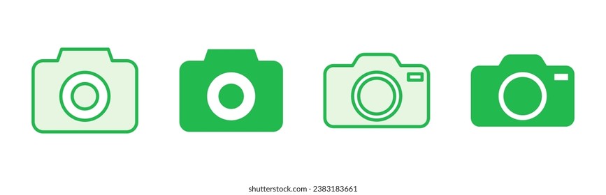 Camera icon set. photo camera icon. camera photography icon.
