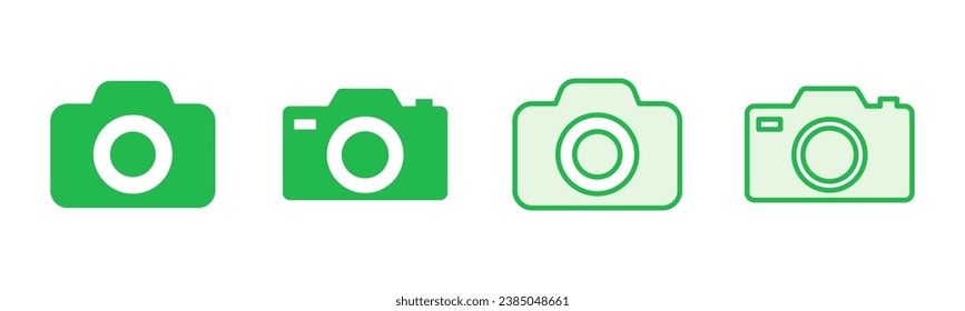 Camera icon set. photo camera icon. camera photography icon.