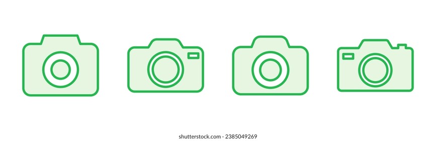 Camera icon set. photo camera icon. camera photography icon.