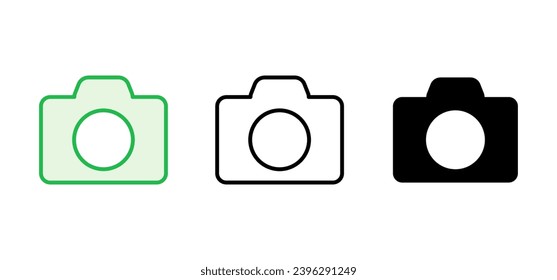 Camera icon set. photo camera icon. camera photography icon.
