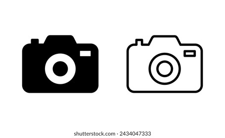 Camera icon set. photo camera icon. camera photography icon.