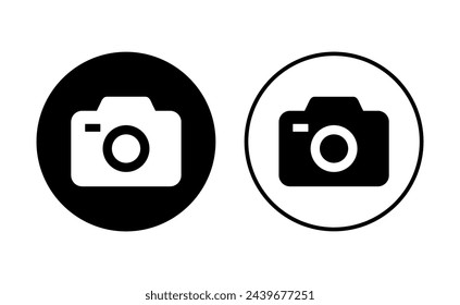 Camera icon set. photo camera icon. camera photography icon.