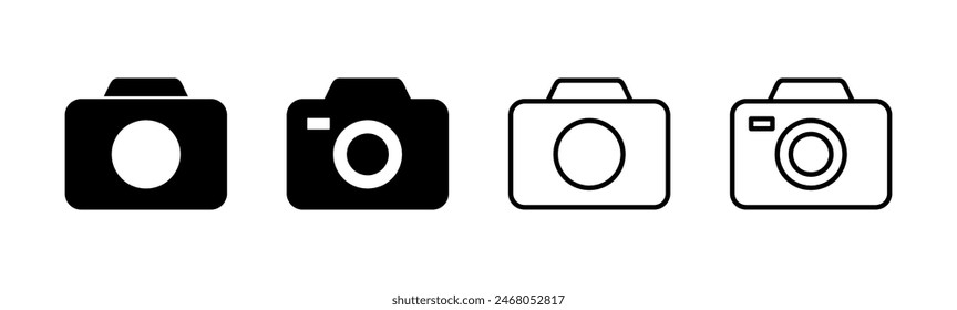 Camera icon set. photo camera icon. camera photography icon.