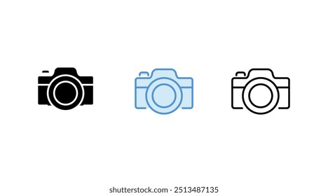 Camera icon set. photo camera icon. camera photography icon.