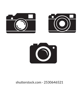 Camera icon set. photo camera icon. camera photography icon.