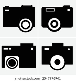 Camera icon set, photo camera icon, camera photography icon, Camera icon vector silhouette