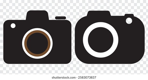 Camera icon set. Photo camera icon. Camera photography icon Design. Black, white and Blue colors. EPS 10