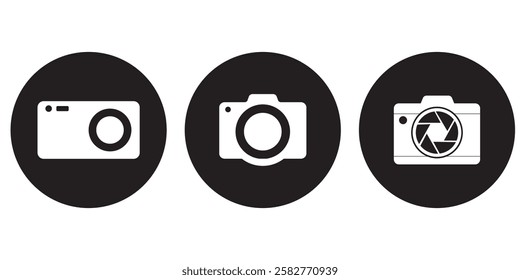 Camera icon set camera photo snapshot capture photograph shutter flash digital app modern minimalist symbol . camera photography icon . 1176