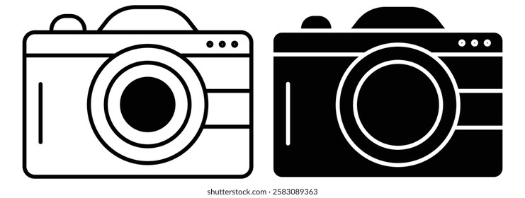 Camera icon set. Photo camera symbol. Camera photography icon flat illustration of vector icon on white background