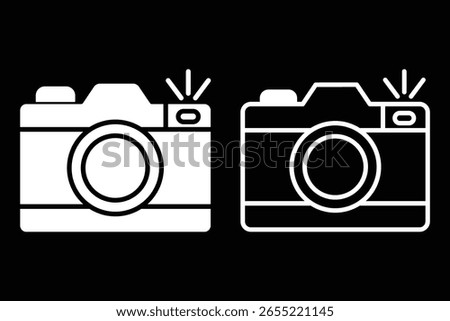 camera icon set. camera photo icon symbol, snapshot sign. camera photography icon. EPS 10