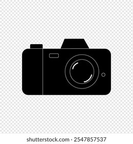 Ícone de câmera definir foto tirando foto instantâneo câmera obturador flash aplicativo digital contorno moderno símbolo minimalista. Ícone gráfico de vetor de estilo plano