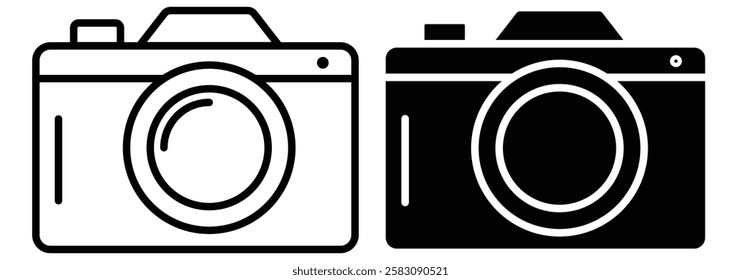 Camera icon set. Photo camera vector icon. Camera logo symbol use for app, web, ui, phone, design, template. Picture symbol. 