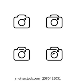  Camera icon set. Picture icon.