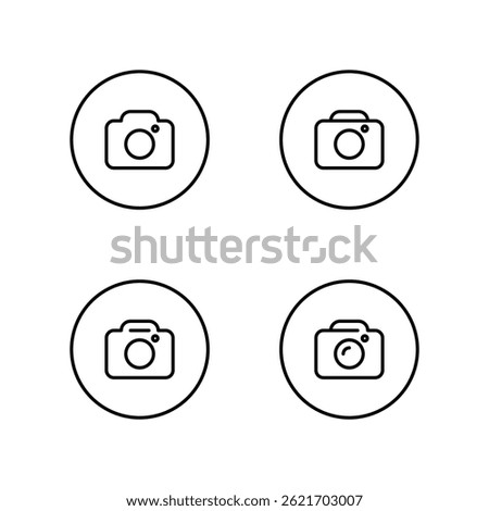 Camera icon set. Picture icon set. Image icon.