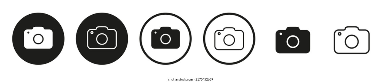 Conjunto de iconos de cámara.  Signo y símbolo de cámara. Ilustración vectorial simple. eps10