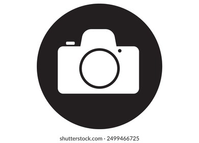 Camera icon set in simple and stroke style in black and white color. photo camera icon. camera photography icon. Photo camera vector icon isolated.