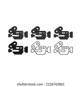 Camera Icon Set Simple Vector Logo Design