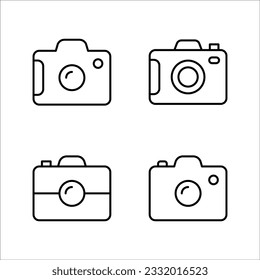 Camera Icon set in trendy flat style isolated on grey background. Camera symbol for your web site design, logo, app, UI. Vector illustration, EPS10.