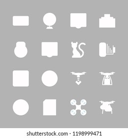 camera icon set. vector set about packs, black cat, webcam and drone case icons set.