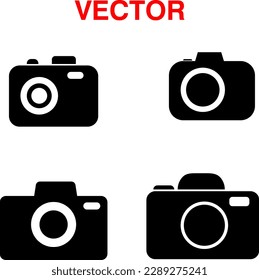 Camera icon set vector illustration on white background..eps