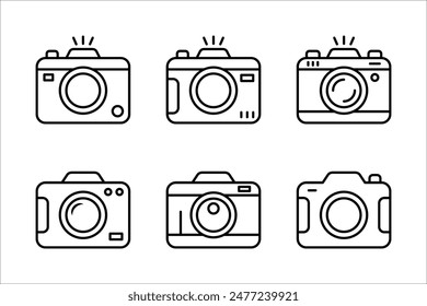 Camera icon set vector illustration, photo camera sign and symbol, photography icons.