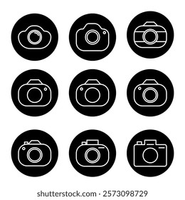 Camera icon set. Camera icon Vector illustration logo template for many purpose. Camera icon symbol. Photograph sign. Camera icon vector.