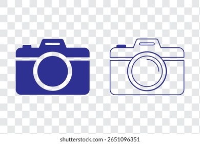 Camera icon set vector on white background.
