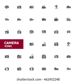 Camera Icon set for web and mobile vector illustration